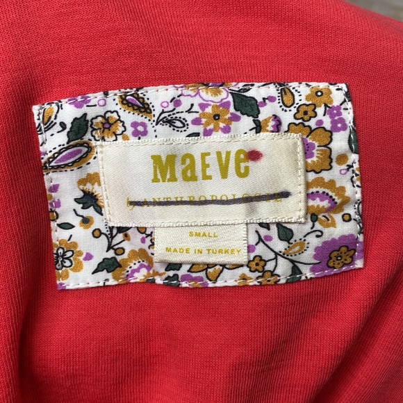 Anthropologie Maeve Curran Top coral size Small - Picture 4 of 6